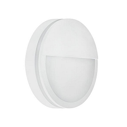 Udend�rs wall luminaire EYE halvrund, slagfast, lateral str�ling IP65, hvid mat 