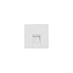 Recessed LED socket luminaire WALL KIT68, IP20, square, 7.5 x 7.5cm, 230V, 1.5W 3000K 70lm, CRi >90, white