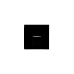Recessed LED socket luminaire WALL KIT68, IP20, square, 7.5 x 7.5cm, 230V, 1.5W 3000K 70lm, CRi >90, black