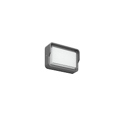 Udend�rs wall luminaire COATIS firkantet, omskiftelig IP65, pulverlakeret, grafit gr� 