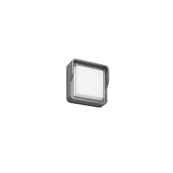 Udend�rs wall luminaire COATIS firkantet, omskiftelig IP65, pulverlakeret, grafit gr� 