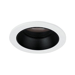 Indbygnings loftlampe ALTERO-R rund, direkte IP44, sort, hvid d�mpbar