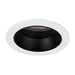 Downlight ALTERO rund IP44, sort, hvid 