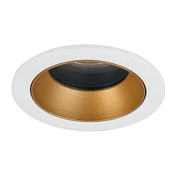 Downlight ALTERO rund IP44, guld, hvid 