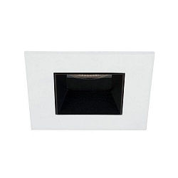 Indbygnings loftlampe ALTERO-S firkantet, direkte IP44, sort, hvid d�mpbar
