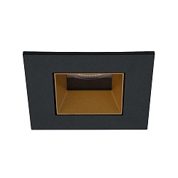 Indbygnings loftlampe ALTERO-S firkantet, direkte IP44, guld, sort d�mpbar