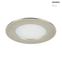 Recessed LED downlight for furniture and wood materials, IP20, round, 12V DC, 3.4W 3000K 255lm 60, matt nickel