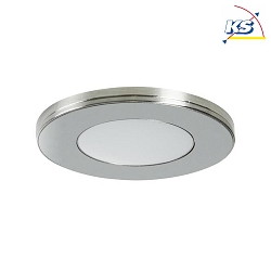 Recessed LED downlight 12V DC, IP20, with magnetic cover, 2.6W 3000K 180lm 120, chrome