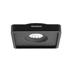 Downlight QUIBIC firkantet, indbygget version, direkte / indirekte IP20, sort mat d�mpbar