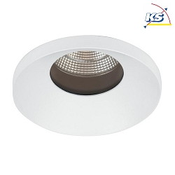 Recessed outdoor LED downlight with funnel cover, IP54,  8.3cm, 500mA, 9.2W 3000K 820lm 38