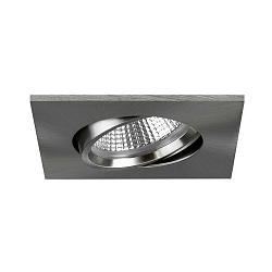 Indbygningslampe INDIWO68-S 350MA P&P firkantet, svingbar, konstant str�m IP20, nikkel mat d�mpbar 6W 530lm 3000K 36� CRI >95
