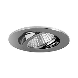 Downlight PLUG & PLAY rund, svingbar IP65, chrom d�mpbar