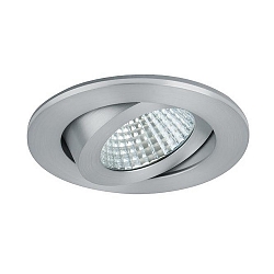 Downlight PLUG & PLAY rund, svingbar IP65, aluminum mat d�mpbar