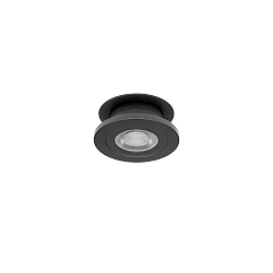 Indbygningslampe NAVARINO rund, svingbar, drejelig IP20, sort mat d�mpbar 6W 510lm 3000K 24� 24� CRI >80