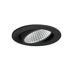 Indbygningslampe IP20, blank, sort, gennemsigtig 12W 1230lm 3000K 20-40� 20-40� CRI 80-89