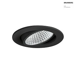 recessed luminaire IP20, glossy, black, transparent dimmable 12W 1280lm 4000K 20-40 20-40 CRI 80-89