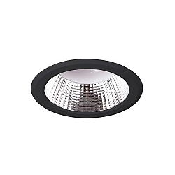 recessed luminaire IP20, glossy, opal, black 11W 850lm 4000K CRI 90-100