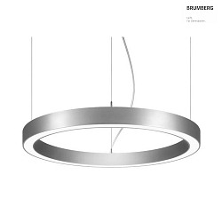 pendant luminaire BIRO CIRCLE round, RGBW LED IP20, silver dimmable