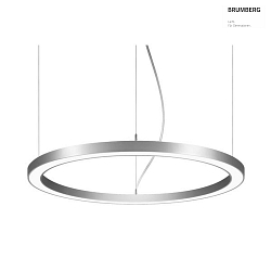 pendant luminaire BIRO CIRCLE round, RGBW, switchable LED IP20, silver dimmable