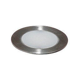LED in-ground luminaire, IP67, � 2cm, 12V DC, 0.15W 3000K, stainless steel / aluminum