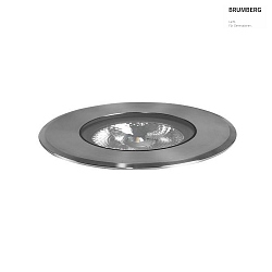 LED in-ground luminaire HYBRIDE FLAT, V4A, IP67 IK08, 24V DC, 9W 3000K 450lm 30, passable up to 1t
