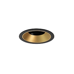 Indbygnings loftlampe BINATO svingbar, drejelig, direkte IP20, guld, sort d�mpbar