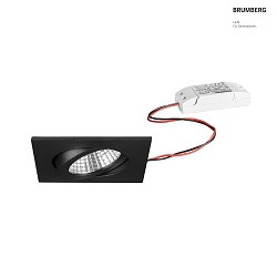 recessed luminaire IP65, glossy, black, transparent dimmable 6W 650lm 3000K 20-40 20-40 CRI 80-89