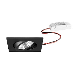 Udend�rs indbygningslampe svingbar, firkantet IP65, titan 