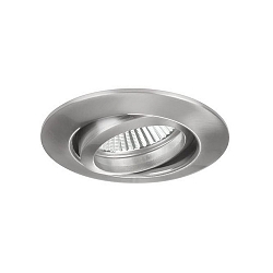 Downlight rund, svingbar GU10 IP20, chrom mat d�mpbar