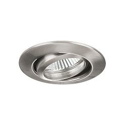 Downlight rund, svingbar GU10 IP20, nikkel mat d�mpbar