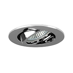 Recessed HV spot GU10, max. 50W, round, chrome