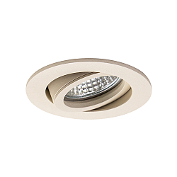 Indbygget spotlys TIRREL-R GU10 / PAR16 rund, svingbar, med afstandsstykke GU10 IP20, struktureret sandbeige d�mpbar
