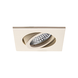 Indbygget spotlys TIRREL-R GU10 / PAR16 svingbar, firkantet, med lampefatning GU10 IP20, struktureret sandbeige d�mpbar