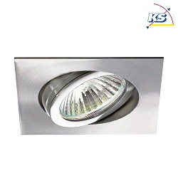 Recessed HV spot GU10, max. 50W, square, stainless steel