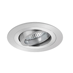 Downlight rund, svingbar GU10 IP20, aluminum mat d�mpbar