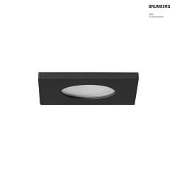 recessed luminaire STEAM-S square, direct IP54, black dimmable