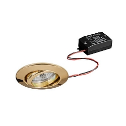 Downlight rund, svingbar IP20, guld 