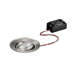 Downlight rund, svingbar IP20, nikkel mat 