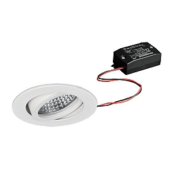 Indbygningslampe TIRREL-R rund, svingbar, omskiftelig IP20, hvid  6W 680lm 3000K 38� 38� CRI >80
