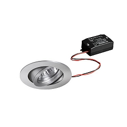 Indbygningslampe TIRREL-R rund, svingbar, omskiftelig IP20, aluminum mat  6W 680lm 3000K 38� 38� CRI >80