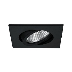 Indbygningslampe TIRREL-S firkantet, svingbar, til VDU-arbejdsstation, omskiftelig IP20, sort  6W 680lm 3000K 38� 38� CRI >80