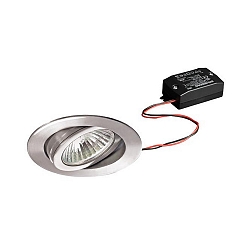 Downlight rund, svingbar IP20, rustfrit st�l 