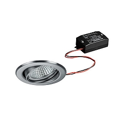 Indbygget spotlys BRONNY LED ON/OFF rund, svingbar, inkl. driver, s�t med 1 IP20, chrom mat 