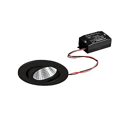 Downlight rund, inkl. driver IP20, sort 