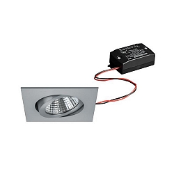 Downlight svingbar, firkantet IP20, aluminum mat 