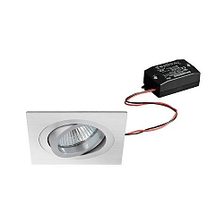 Downlight rund, svingbar IP20, aluminum mat 