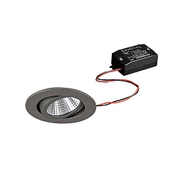 Downlight rund, svingbar IP20, titan 