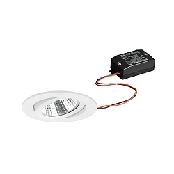 Indbygningslampe svingbar IP20, hvid  6W 640lm 3000K 20-40� 20-40� CRI 80-89