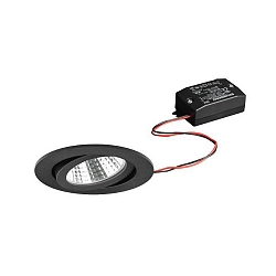 Indbygningslampe svingbar IP20, sort  6W 640lm 3000K 20-40� 20-40� CRI 80-89