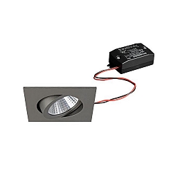 Downlight svingbar, firkantet IP20, titan 